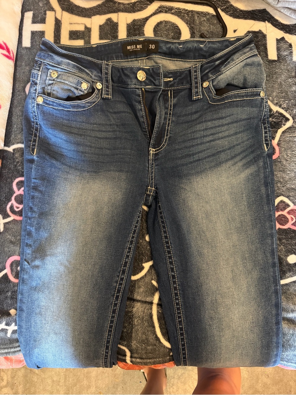 Miss Me Women’s Dark Blue Washed Skinny Jeans